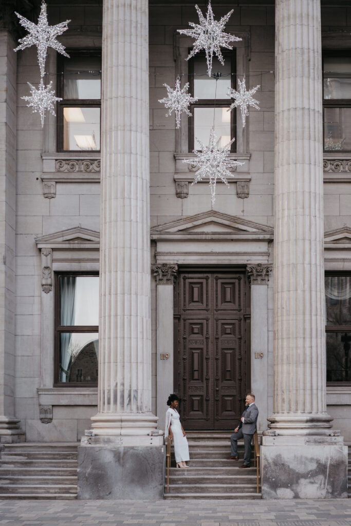 Majolica Photo Courthouse Winter Wedding Montreal