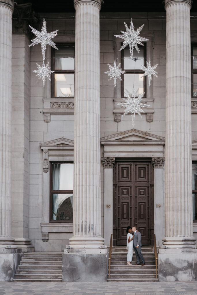 Majolica Photo Courthouse Winter Wedding Montreal