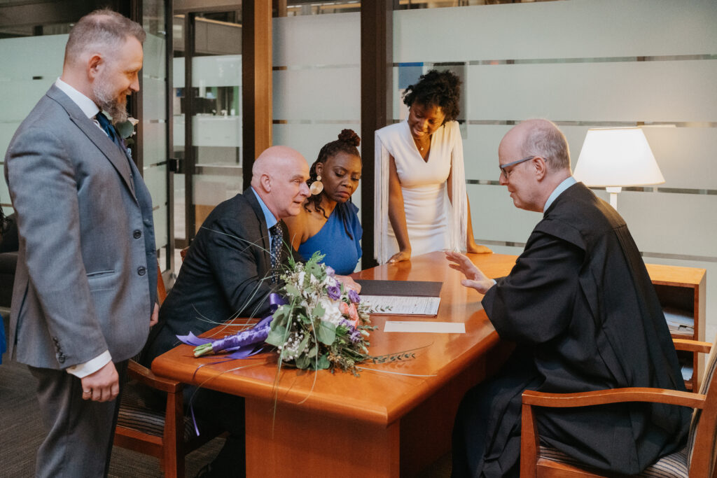 Majolica Photo Courthouse Winter Wedding Montreal